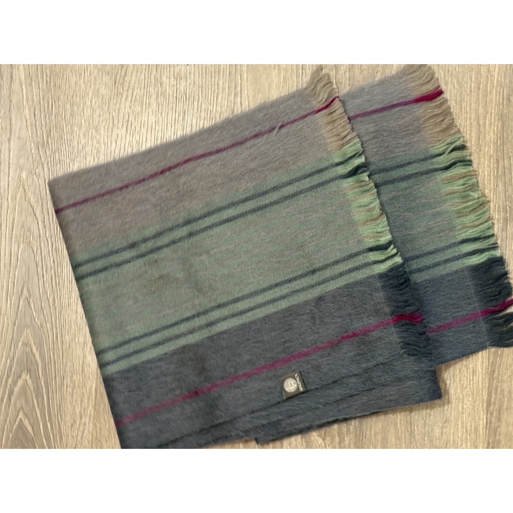 Shupaca Peru Alpaca Blend Scarf - Light Gray/ Blue / Cream